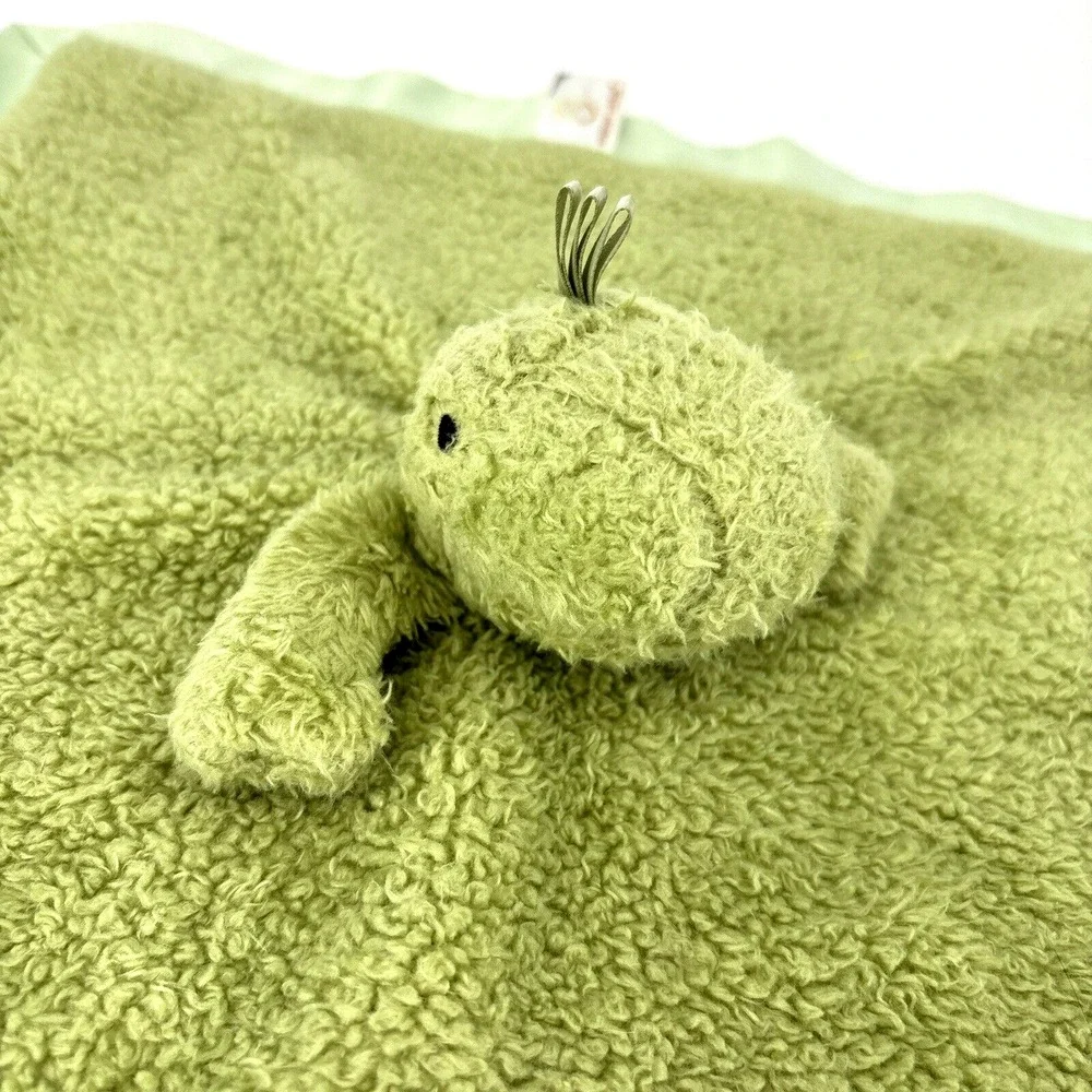 Apricot Lamb Stuffed‎ Animals Green Dinosaur Security Blanket/Lovey Satin Trim